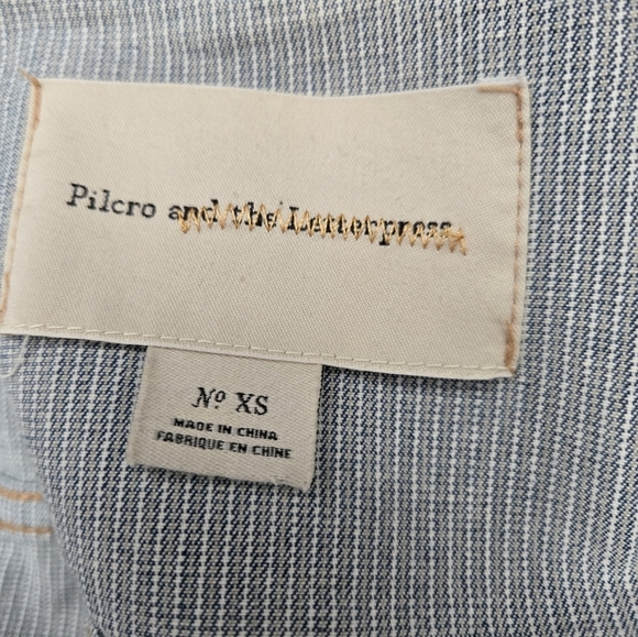 ANTHROPOLOGIE PILCRO AND THE LETTERPRESS Denim Railroad jacket. Size XS - Picture 10 of 13